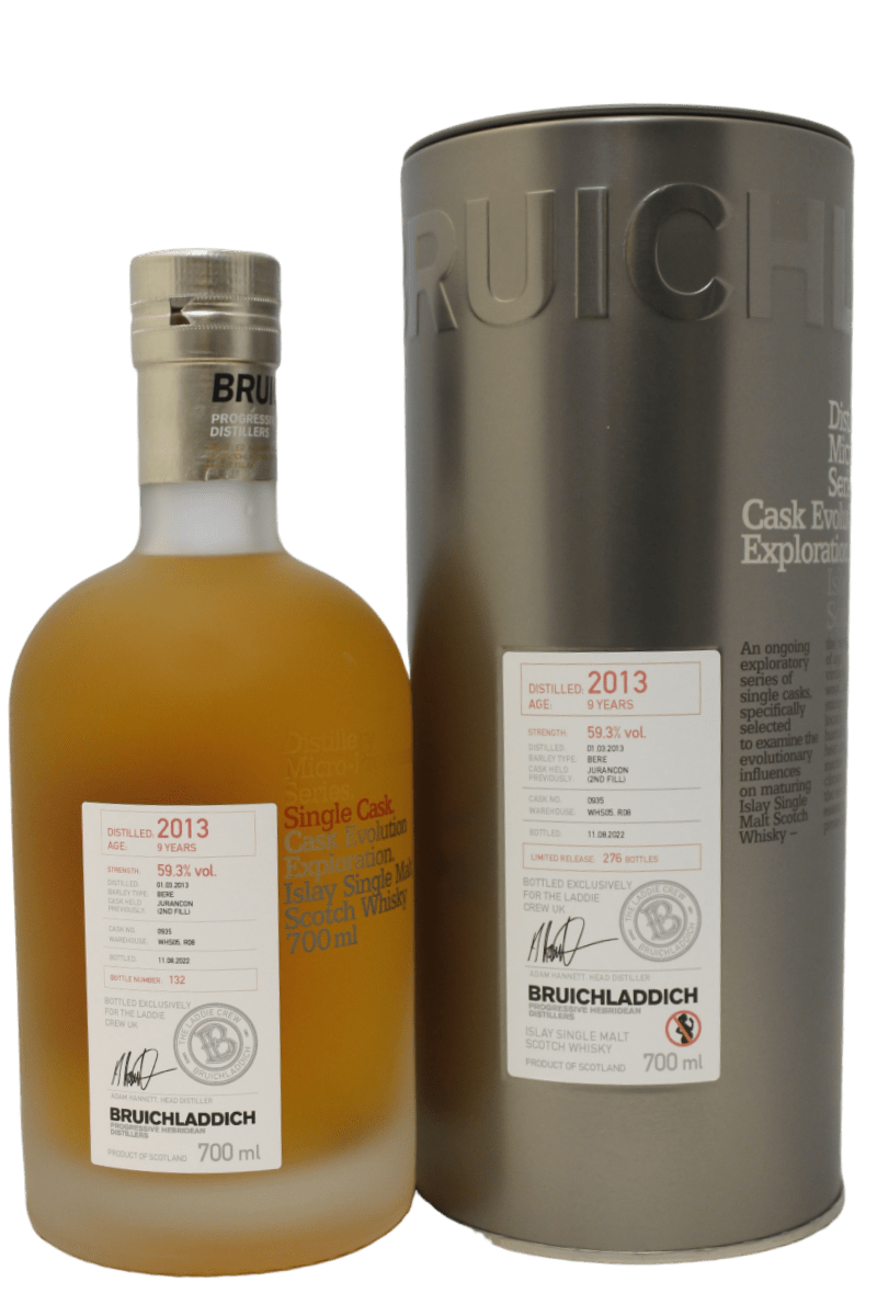 Bruichladdich Distillery Micro-Provenance Series - Vintage 2013 - 9 Year Old - Jurancon - # Cask 0935 - Single Malt Scotch Whisky